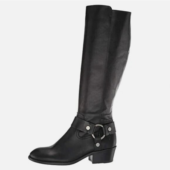FRYE CARSON HARNESS BLACK LEATHER TALL BOOT – LIKE NEW! - Picture 3 of 7